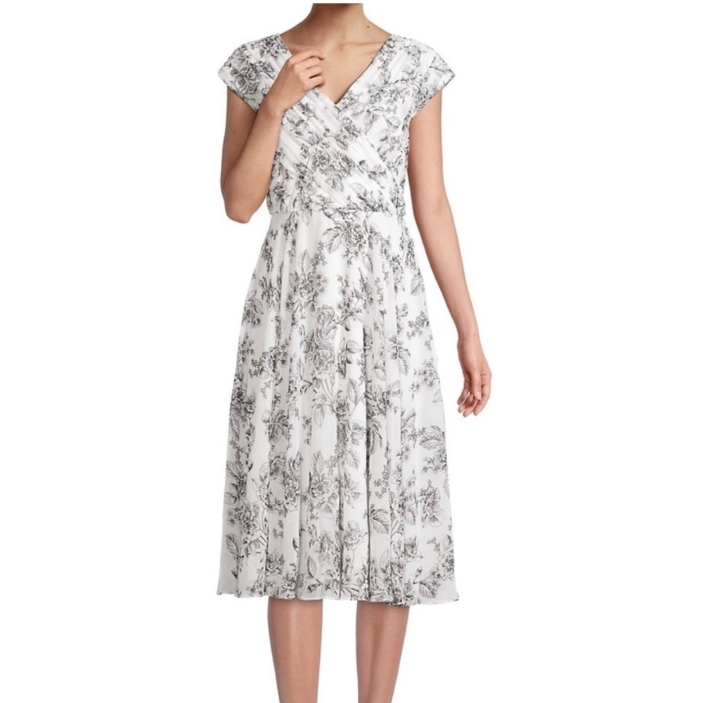 Rachel Parcel Floral Print Wrap Front Dress Sz 4